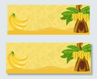 香蕉文艺卡通几何手绘黄色banner 香蕉文艺卡通几何手绘黄色banner
