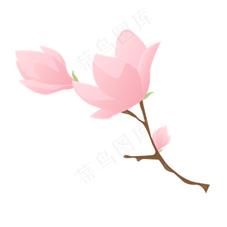 矢量免扣卡通兰花,免抠元素