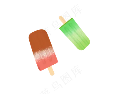 小清新手绘冰淇淋免抠素材