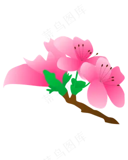 矢量免扣卡通梅花