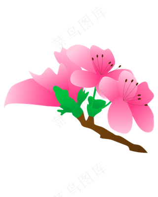矢量免扣卡通梅花