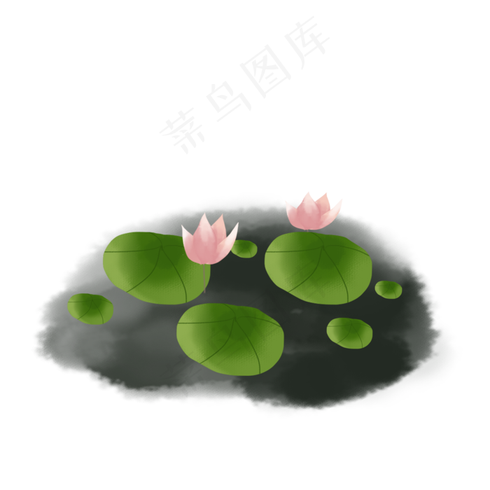 彩色荷花png素材