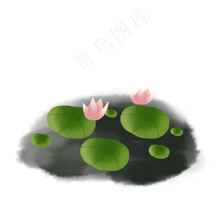 彩色荷花png素材