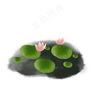 彩色荷花png素材