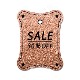 金色金粉电商促销吊牌