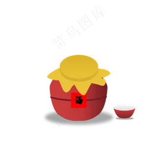 中国风清明节酒坛子