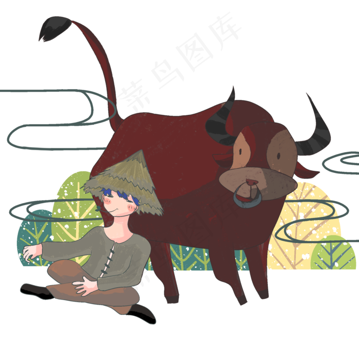 二十四节气清明节气牧童放牛