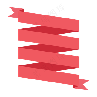 扁平化丝带横幅丝带飘逸,免抠元素