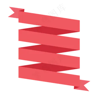 扁平化丝带横幅丝带飘逸,免抠元素