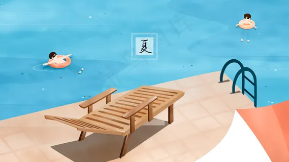 泳池里躺在游泳圈上休息的人