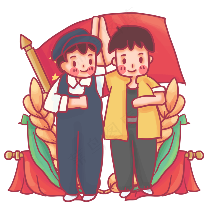 劳作劳动人民劳动节(2000X2000(DPI:300))psd模版下载