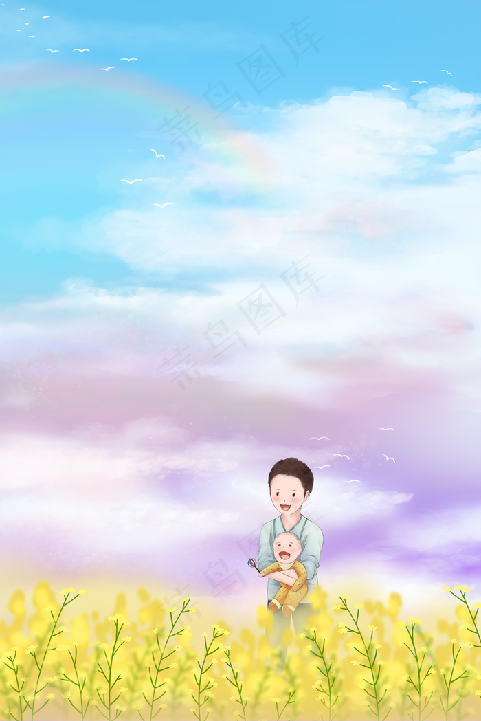 春季油菜花节赏花游玩野外踏青风景(3545X5315(DPI:300))psd模版下载