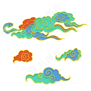中国风七彩祥云