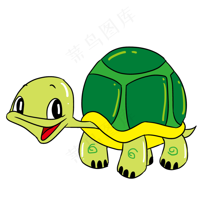 手绘卡通乌龟插画,免抠元素