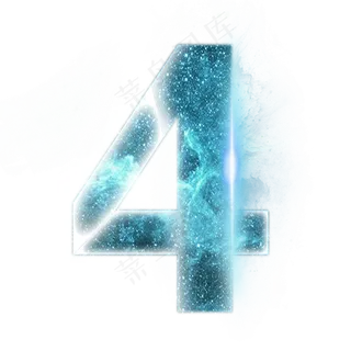 炫酷星空光效分割数字4