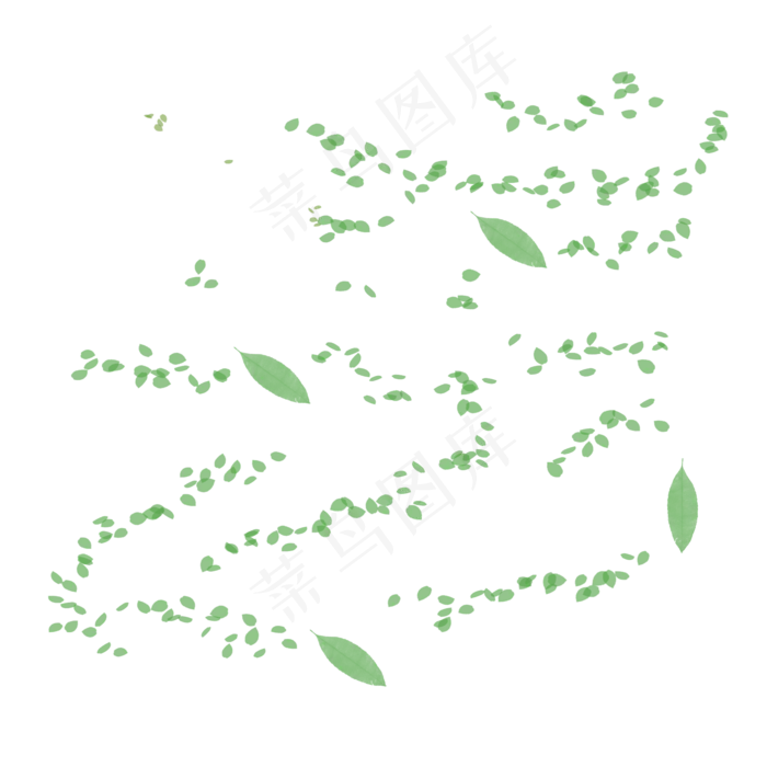 包粽子绿色漂浮叶子(2000X2000(DPI:300))psd模版下载