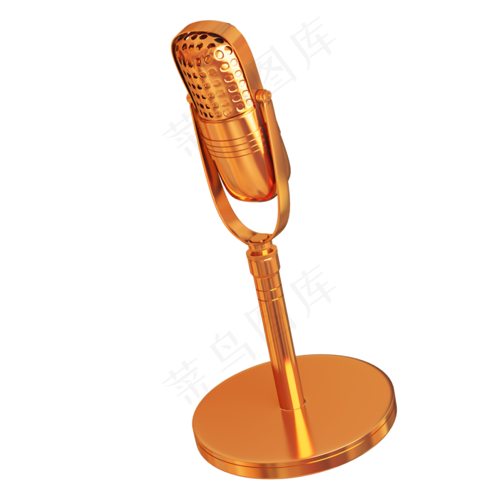 C4D电商海报装饰麦克风,免抠元素