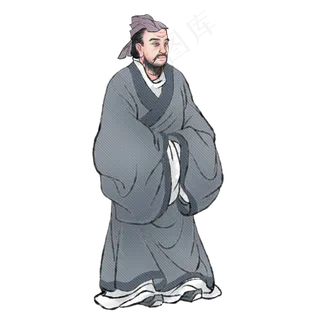 郦道元国学古人古风人物,免抠元素