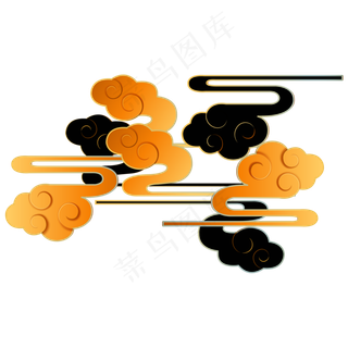 中国风描金烫金云纹