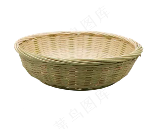 手工编织竹筐,免抠元素