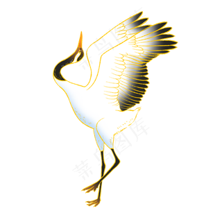 金边国潮风仙鹤