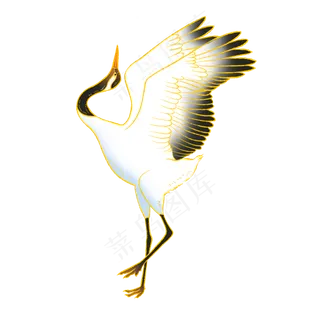 金边国潮风仙鹤