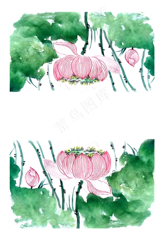 中式古典婚礼邀请函荷花典雅PN