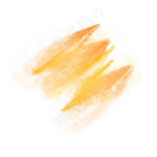 黄色水彩涂鸦笔刷