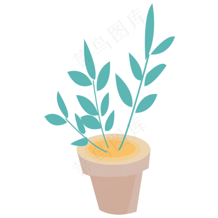 花盆春季自然植物