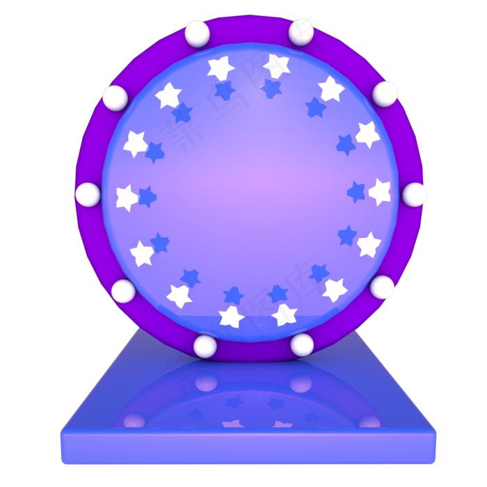 C4D立体618紫色展台(2000*2000px 300 dpi )