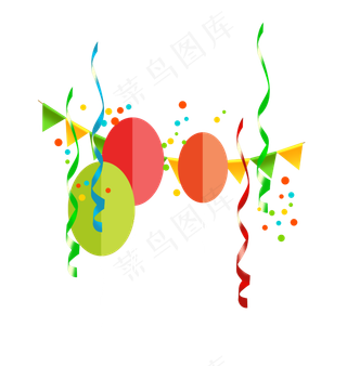 儿童节气球旗帜