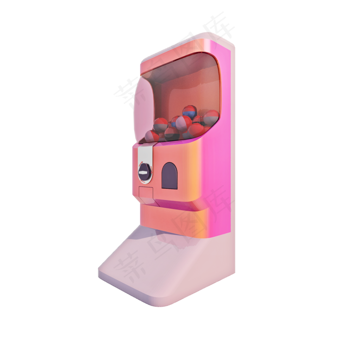 仿真小型扭蛋机png图,免抠元素