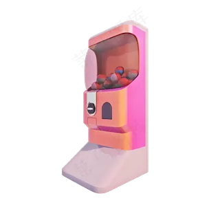 仿真小型扭蛋机png图,免抠元素
