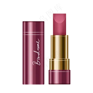 化妆品粉色口红金色模