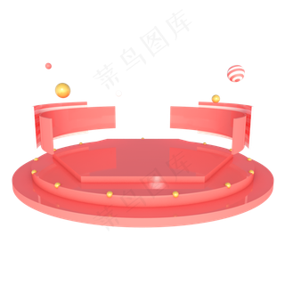 618电商几何舞台漂浮装饰