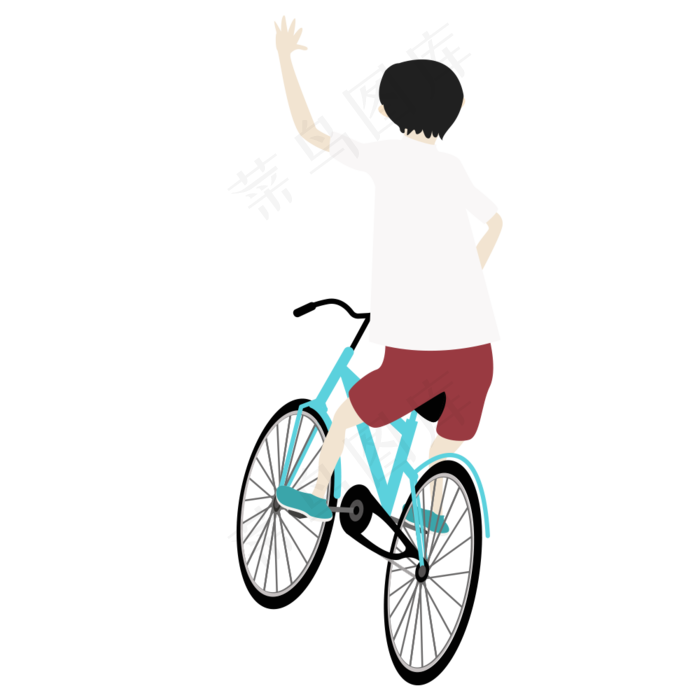 时尚的男孩子骑车