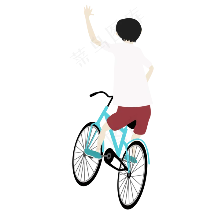 时尚的男孩子骑车(1000X1000(DPI:300))psd模版下载