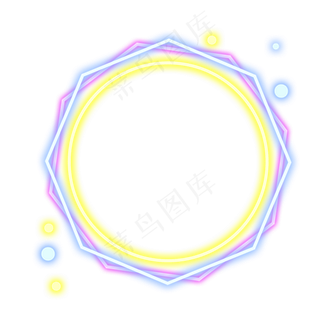 霓虹灯装饰边框,免抠元素