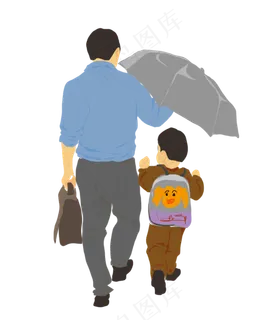 父亲节父爱如山主题手绘