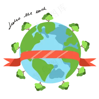 世界地球日绿色地球