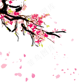 仙气缥缈的桃花林,免抠元素