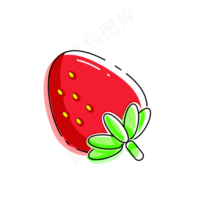 卡通红色草莓下载(2000X2000(DPI:300))psd模版下载