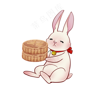 玉兔月饼,免抠元素