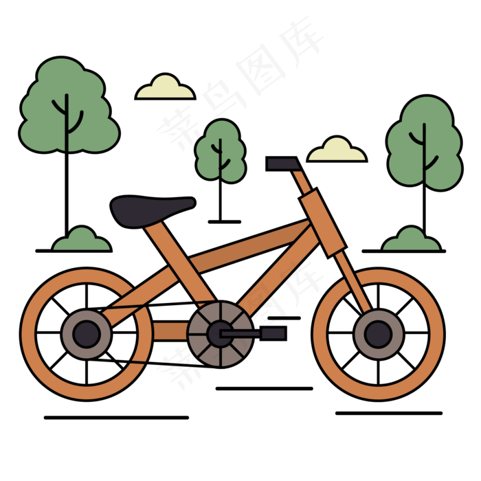 矢量鼠绘代步自行车