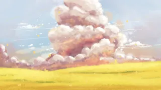 治愈系天空下的油菜花海