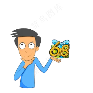 618男孩买东西宣传漫画