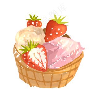 水果草莓冰淇淋插图