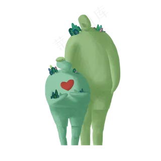 父爱如山创意插图