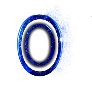 蓝色星空数字0