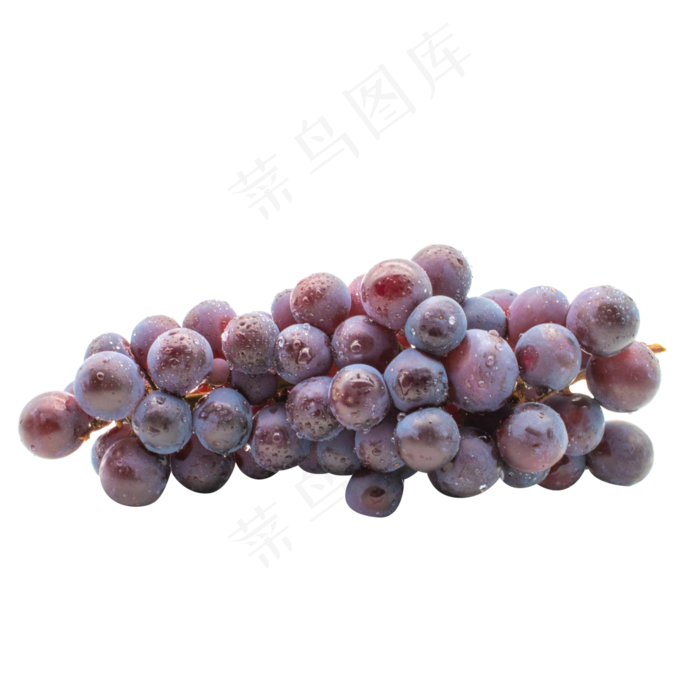 一串紫色葡萄,免抠元素(4000*4000px 300 dpi )